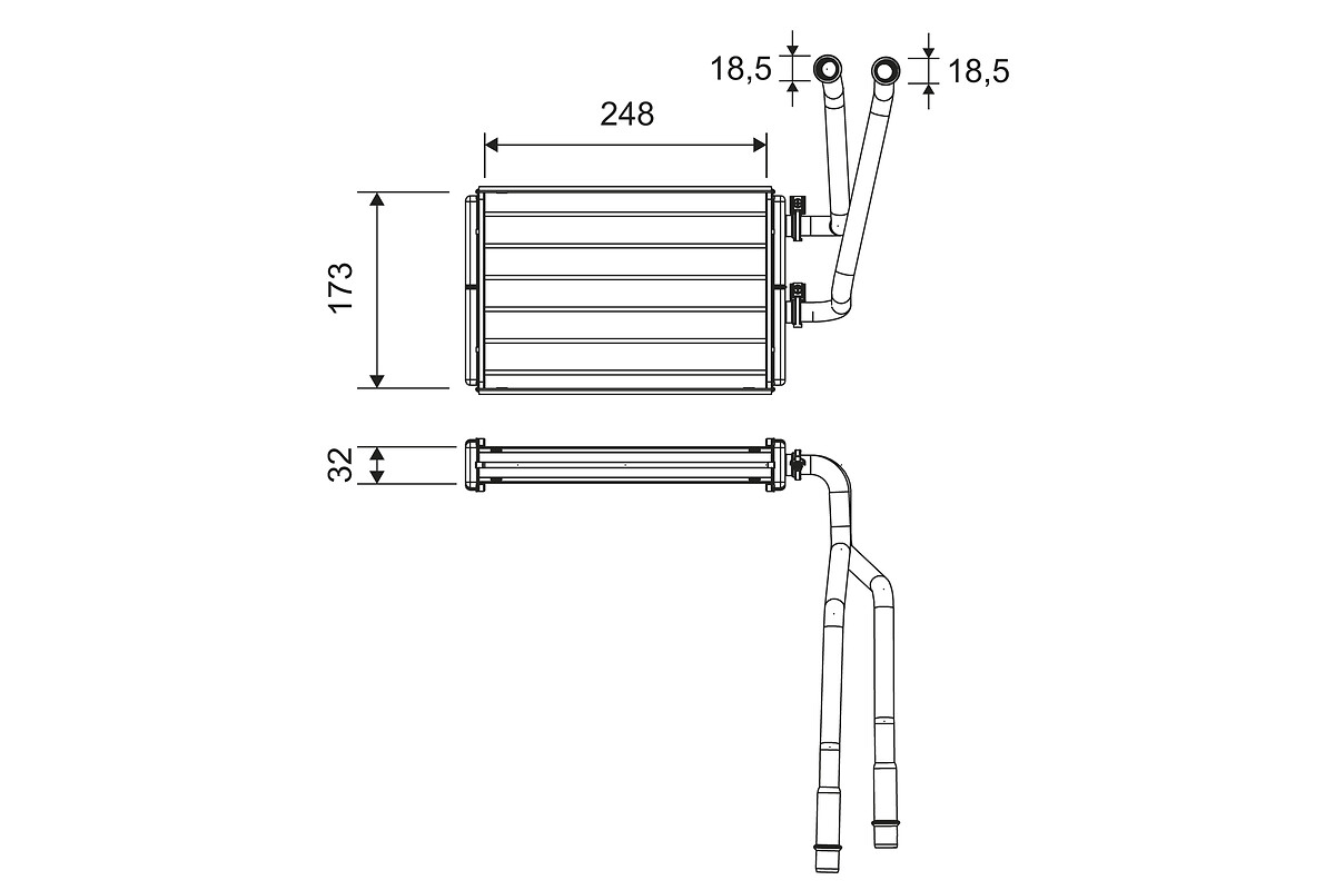 Schimbator caldura, incalzire habitaclu 811523 VALEO